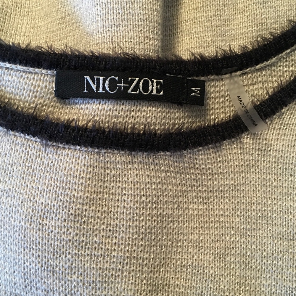 Nic + Zoe Beige pullover sweater - Picture 5 of 6